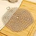 Cast Iron Cleaner 7”x7” Round 316 316 Stainless Steel Chainmail Scrubber Pan Scraper Cookware Accessories Pan Dutch Ovens Polycarbonate Skillet Scraper Pot Grill Brush Seasoning Cleani- 7X7 inch/Round