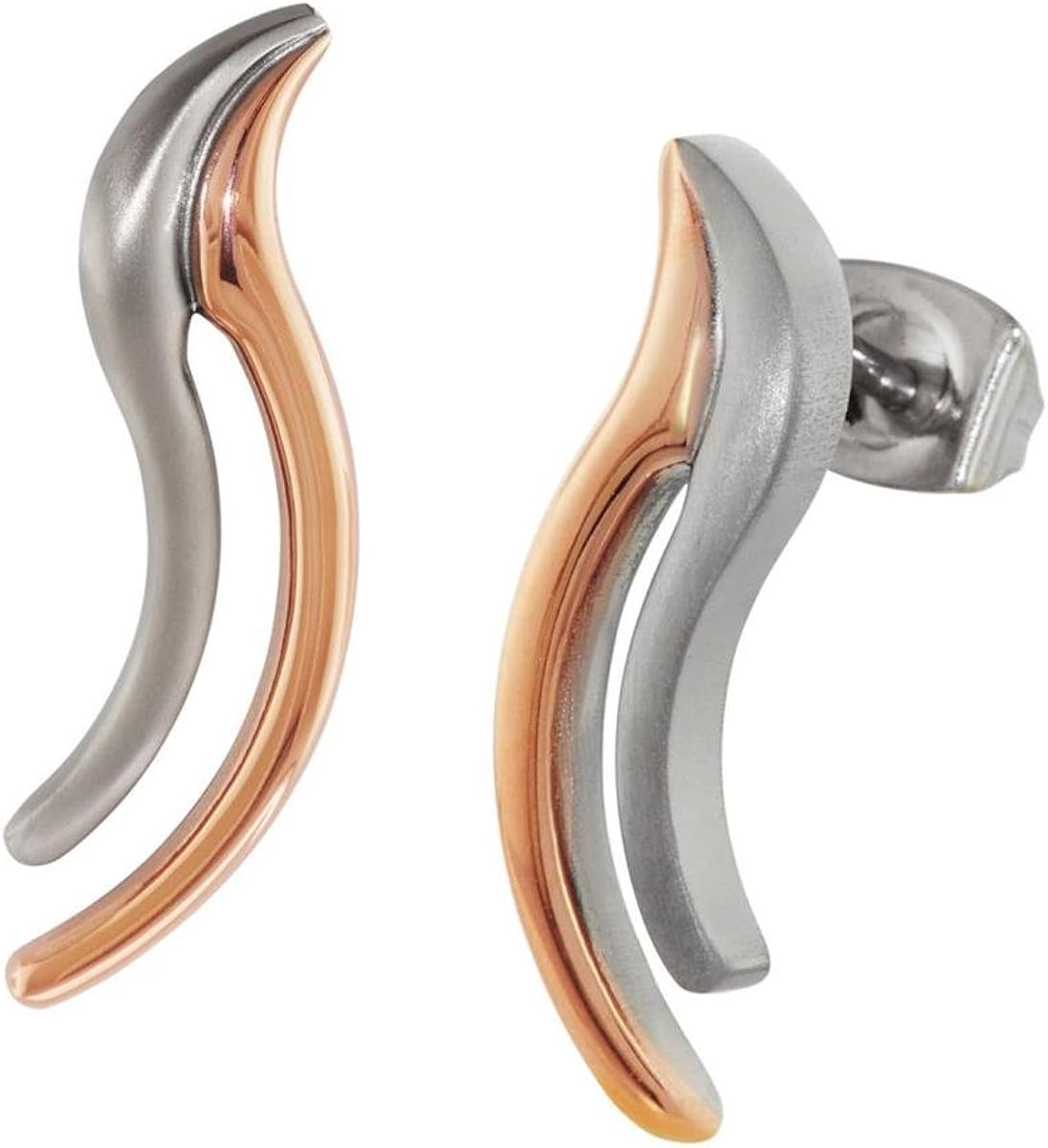 Boccia Titanium Ohrringe 05028-01 - Silberfarbene Titan Ohrstecker