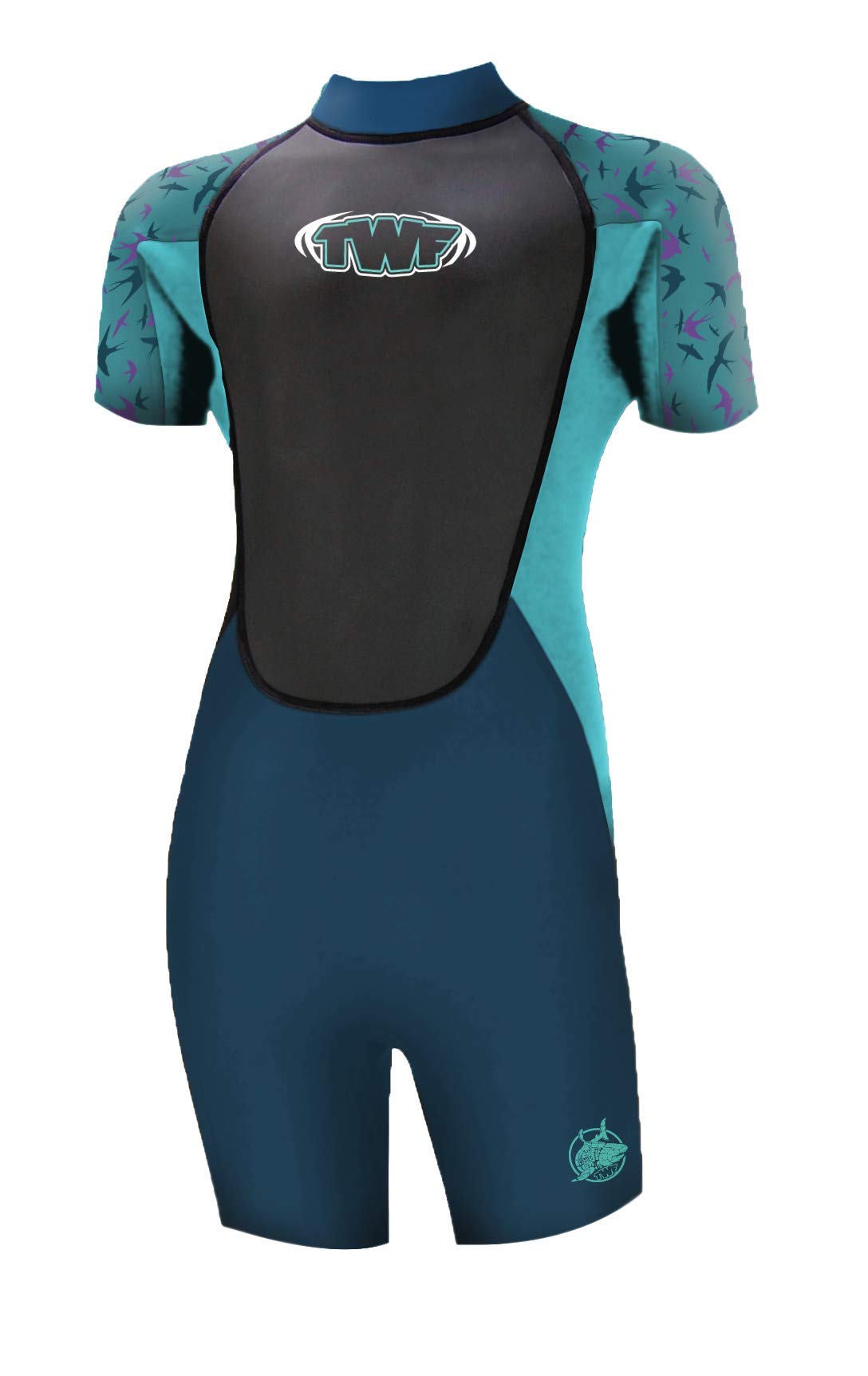 TWF Unisex-Youth XT3 Short Wetsuit, Swallows, K06