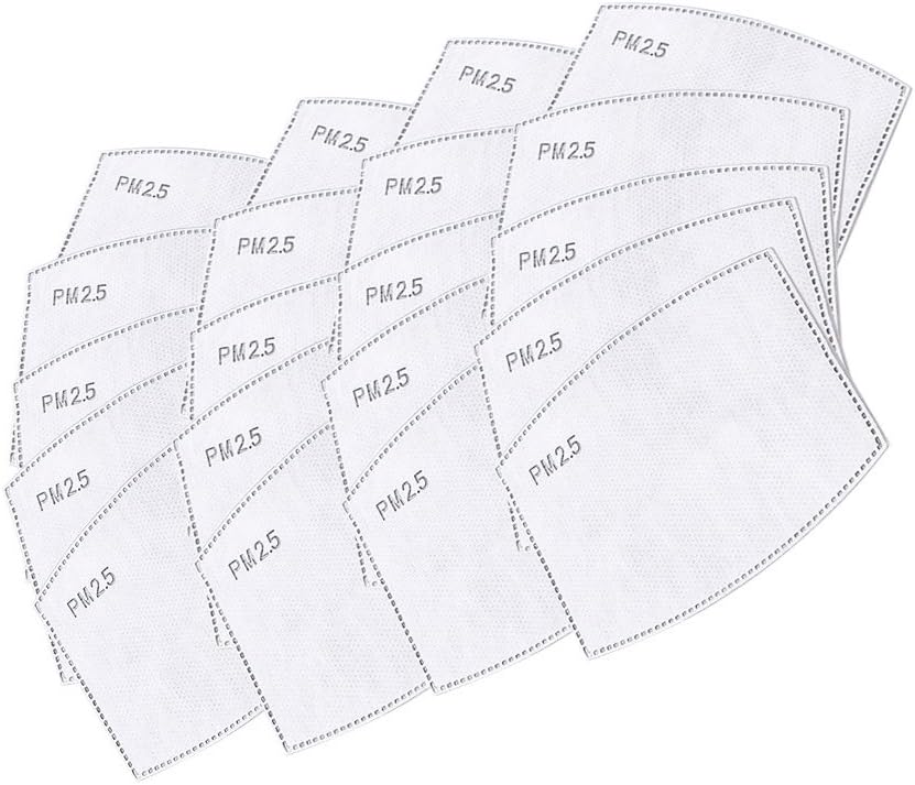 Lyanty Anti Pollution Mask Military Grade N95 Mask Washable Cotton Mouth Masks Replaceable Filter(20PCS Filters)