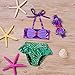 Kids Toddler Baby Girl Mermaid Swimsuits Halter Swimwear Bikini Set with Headband 3Pcs Set (Mermaid, 2-3T)