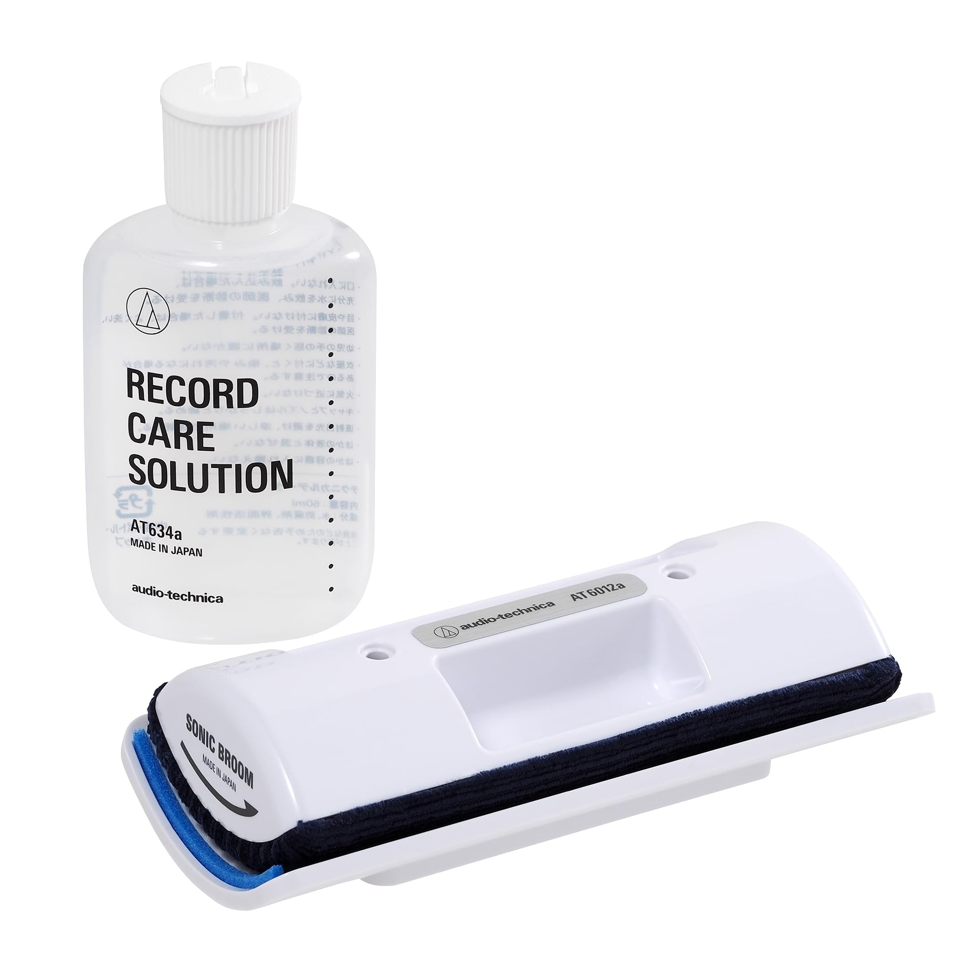 オーディオテクニカ AT6012a レコードクリーナー 湿式/乾式 クリーナー液(AT634a)付属 帯電防止 静電気除去・埃取りレコード バイナル アナログ メンテナンス商品画像