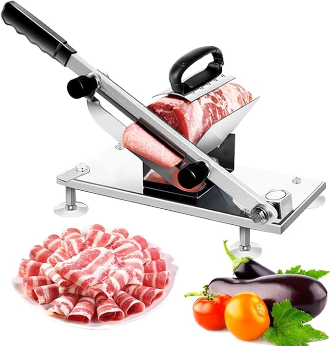 Amazon.com: Manual Frozen Meat Slicer, Stainless Steel Meat Cutter Beef