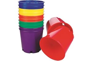 S&S Worldwide Large Stacking Buckets. Includes 12 Plastic Buckets, 2 Each in 6 Colors. 8" H X 8-1/2" Top Diameter. Use for Storage, Toss Targets or Speed Stacking Games.
