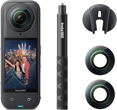 X5 Ersatzlinsen-Bundle, 8K 360 Grad Actionkamera, Dreifach-KI-Chip