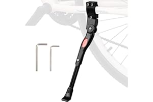 Yulben Adjustable Bicycle Kickstand, Aluminum Alloy Bicycle Side Kickstand with 2 Hexagon Wrenches, Fits for 24" 25" 26" 27" Mountain Bike/700c Road Bike/BMX/MTB (1)
