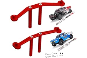 ARRCat Aluminum Front & Rear Body Mounts Set for 1/10 Arrma Senton 44 3S/550, RC Upgrades Part, Replaces AR320407, Red