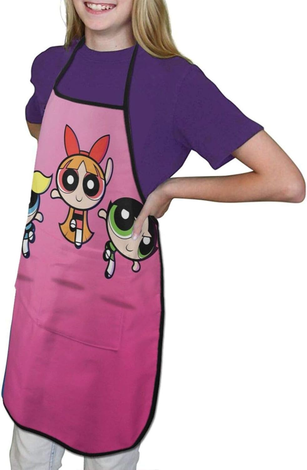 Amazon Co Jp パワーパフガールズの壁紙4 キッズエプロン 子供用 おしゃれ かわいい シンプル エプロン ポケット付き ホコリが付くにくい 撥水 男女兼用 ホーム キッチン