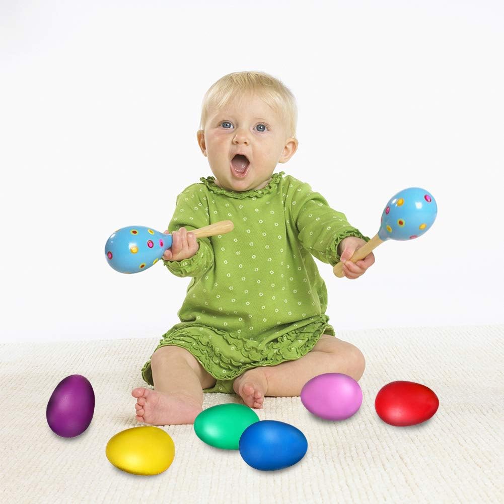Maracas Shaker E Sonagli Strumenti Musicali Strumenti Musicali Per Bambini Set Di 3 Uova Di Maracas In Plastica Con 6 Diversi Colori Per Bomboniere E Giocattoli Musicali A Forma Di Uovo Musicale