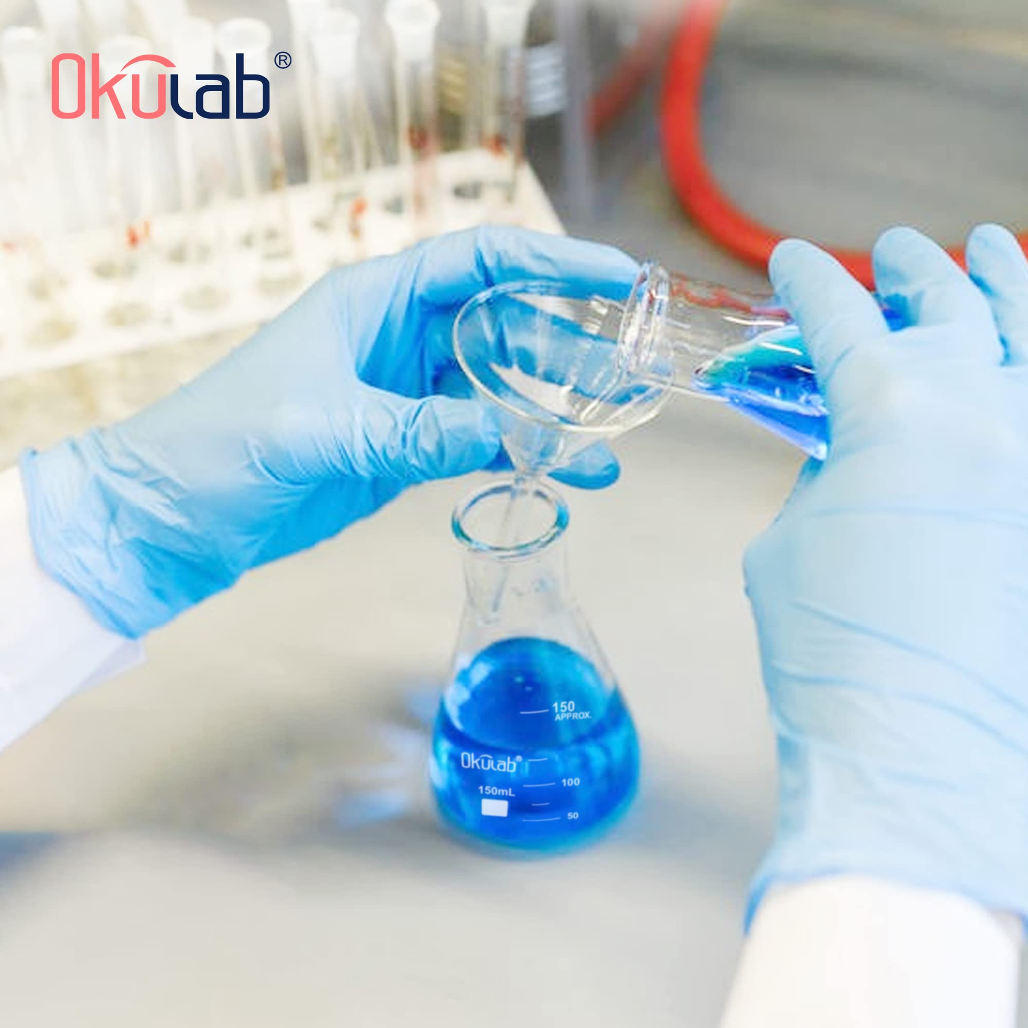 Mua Okulab Conical Flask Set, 150mL Glass Erlenmeyer Flasks, Narrow ...