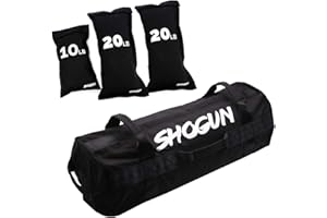 Shogun Sports Sandbag. Adjustable Weight Training Sandbag with Multiple Handles. Ideal for Cross-training Workouts, Fitness and Military Conditioning.