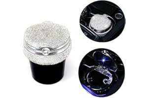 OTOLIMAN Stainless Steel Car Cigarette Ashtrays Fireproof Automatically Extinguished Unbreakable Ashtray for Car Home Office Outdoor Use Large Size (280gr-10oz) (black)