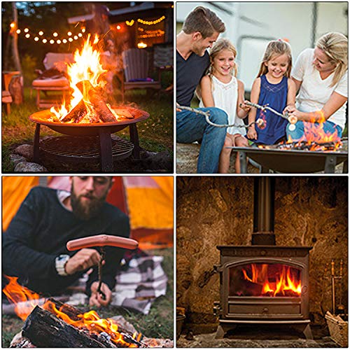 Fire Starter Squares 100, Fire Starters for Fireplace, Wood Stove & Grill, Barbecues Camp Fires Pit Charcoal Starters 100 Per Tube