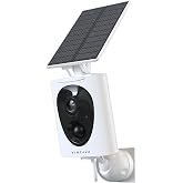 VIRTAVO SolarFlask 2K Solar Security Cameras Wireless Outdoor, Starlight Lens, Color Night Vision, PIR Motion Detection, Battery-Powered, 2-Way Audio, Weatherproof, Cloud/SD Storage, 2.4GHz WiFi