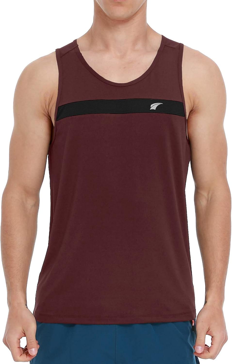 EZRUN Men's Tank Tops Quick Dry Athletic Training Workout Shirts for Gym Fitness Bodybuilding Running Jogging: Clothing