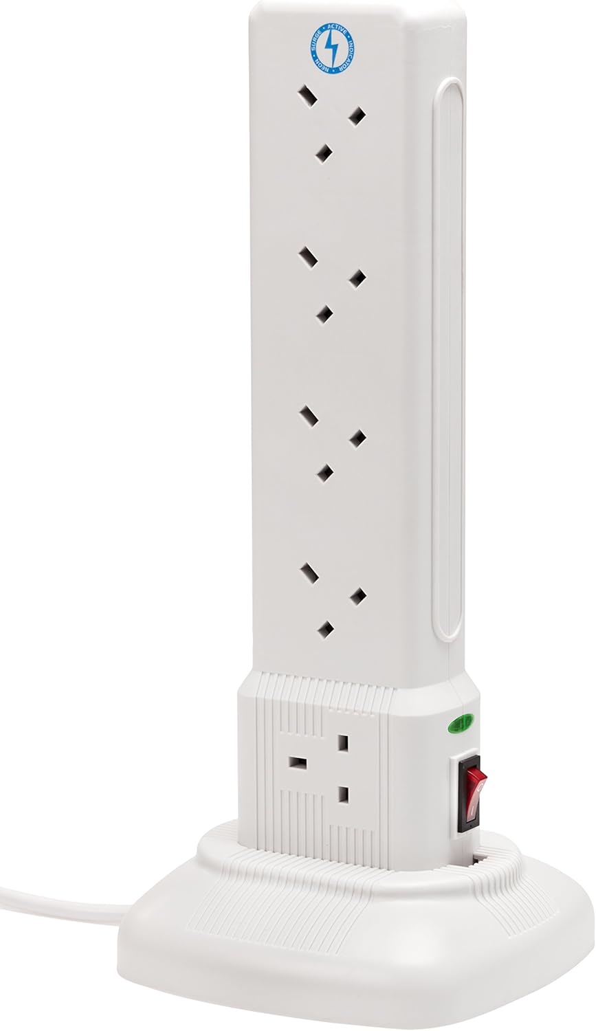 SMJ Electrical ST10USB SMJ Multiple Socket Tower with USB Outlets