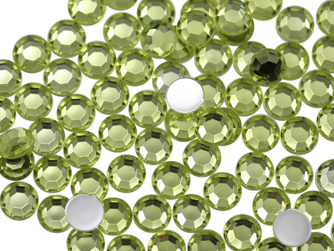 Allstarco 1000PCS 4.5-5mm SS20 Yellow Jonquil .JQ26 Acrylic Flat Back Rhinestones for Jewelry Making and Face Painting Card Making Embelishments Plastic Crafts Gems — image 1