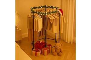 Hexagonal Rotary Clothes Rack, Self-standing Vertical Durable Structure, Rotating Hanger Multihanger Rack, Suitable for Laund