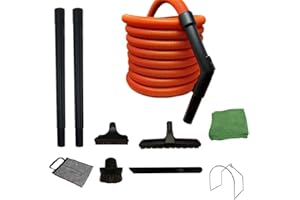 VPC Central Vacuum Garage/Utility Premium Accessory Kit | 4-Piece Deluxe Cleaning Attachments |Multi-Purpose Microfiber Cloth