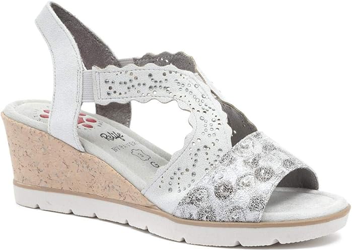 Relife by Pavers Slingback Wedge Heel Sandals 317 457 Amazon.co.uk