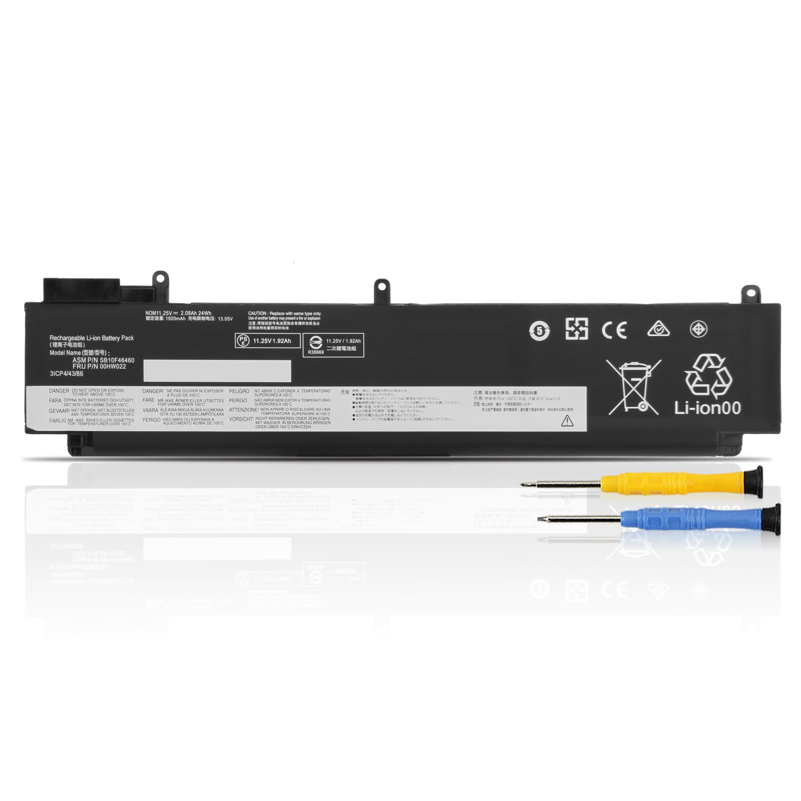 K KYUER 24Wh 00HW022 00HW023 Laptop Battery for Lenovo ThinkPad T460S T470S 20FA 20F9 20HF 20HG 20JT 20F9003SGE 20FA003GGE 20F90042GE 20FA0046PB 20HGS00V00 20HF004UGE 00HW036 SB10F46460 SB10F46461