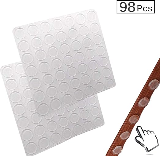 Clear Glass Table Top Bumper Large Bumpers Pads 98PCS 3/5” Non Slip