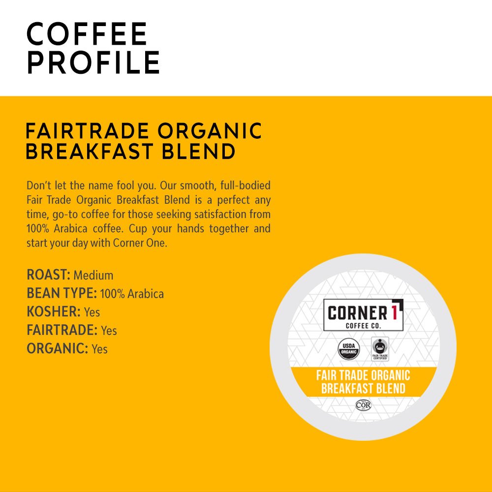 Corner One Fair Trade Organic Single Serve Coffee - Image 4