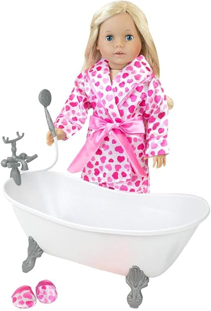 Amazon.com: Sophia's - Bañera de muñeca de 18.0 in con estampado de corazón, para muñecas: Toys \u0026 Games