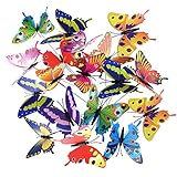 Austor Garden Decor 36 PCS 8CM Butterfly Stakes Party Supplies Decorations Patio Ornaments for Outdoor Yard