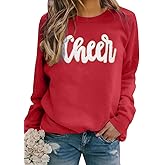 Cheer Shirt Football Mom Sweatshirt: Women Cheerleader Shirts Chenille Mama Baseball Football Soccer Game Day Tops