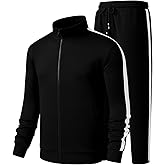 JMIERR Men's Track Suits Sweatsuits 2 Piece Full Zip Sports Outfits Set Sweatshirt and Joggers Sweatpants