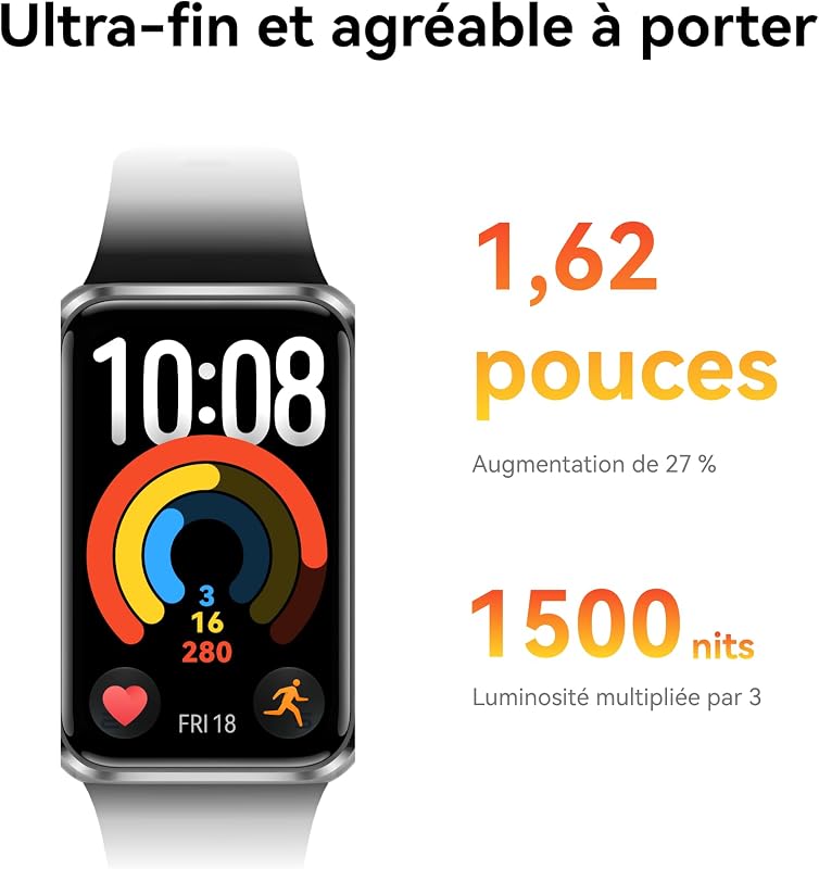 Band 11 Montres connectées, Fonctionne avec iOS et Android, Blanc