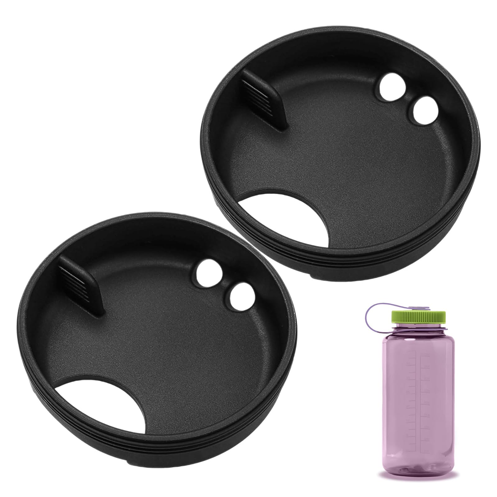 Photo 1 of Axlksia 2 Pack Splashguard Compatible with Nalgene Water Bottles, BPA-Free Silicone Splashguard Lid Wide Mouth for Nalgene Splash Guard 32 oz Wide Mouth Water Bottles Accessory