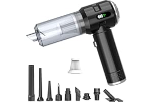 Sycoodeal Handheld Car Vacuum Cleaner, 25000PA Strong Cyclonic Suction Portable Mini Vacuum Cordless with Lighting and Digital Display Lightweight Handheld for Pet Hair, Car, Home, Office, Kitchen