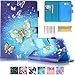 UUcovers for Samsung Galaxy Tab A 7.0 inch 2016 Case SM-T280/ T285 Folio Stand Smart PU Leather Magnetic Wallet TPU Shockproof Cover with Pencil Holder Card Slots [Auto Sleep/Wake], Golden Butterfly