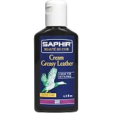 Saphir Beaut&eacute; du Cuir Oiled Leather Cream 125 ml &ndash; Leather Conditioner for Chromexcel CXL Horween &amp; Oiled Leathers, Boots, Shoes, Bags, Scratch Repair Balm - Black