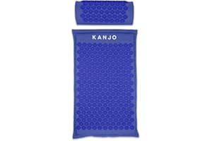 Kanjo Acupressure Mat and Pillow Set for Back Pain Relief & Neck Pain Relief, with Pressure Points for Muscle Pain Relief with Travel Bag - Periwinkle