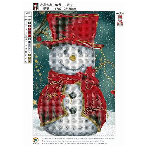 1 Adarl+Painting+Rhinestone+Embroidery+Christmas