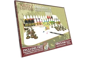 The Army Painter Model Paint Stand & Paint Brush Holder -Dropper Bottle Paint Rack, Paint Station with Brush Organizer-Paint Organizer for Acrylic Painting for 30 Warpaints, 7 Paintbrushes & Water Cup