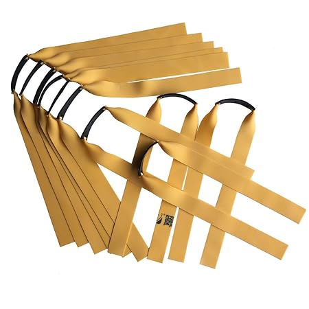 GM&BW 10 Satz Steinschleuder Gummi-Flachbänder, Katapult-Elastik aus Precise Jagdschleuder Ersatz für Gummiband,für Profispie