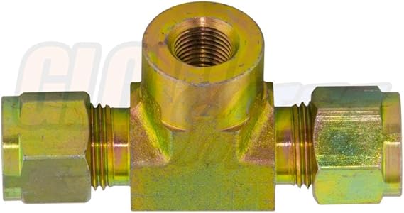 1/2 In Fuel Line Fuel Pressure Barbed Push Lock T-Fitting Adapter With - Foto 2