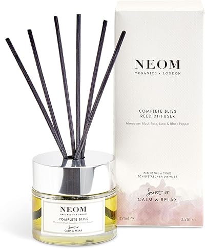 NEOM Complete Bliss Reed Diffuser 100ml Blush Rose Lime Black Pepper