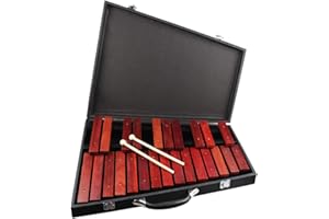 Mr.Power 25 Note Wood Xylophone G5- G7 Wooden Glockenspiel with Mallet, Case for School Student Band Professional Players