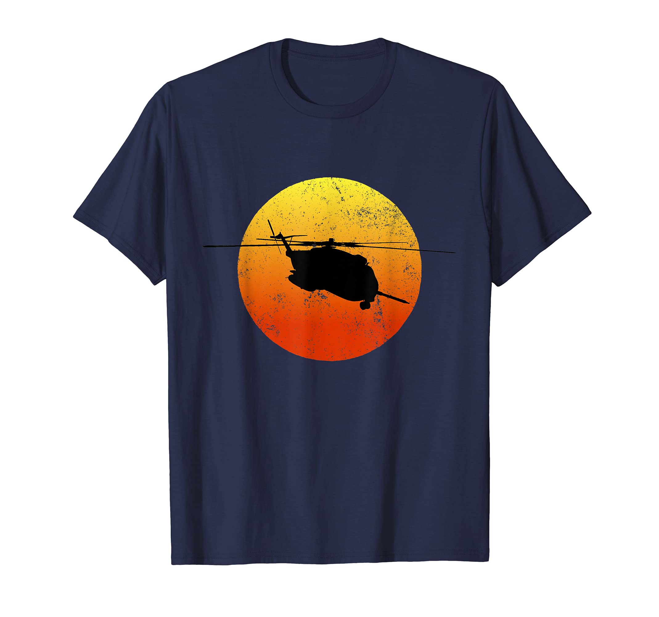 CH53 Super Stallion Silhouette Sunset Helicopter CH53 T-Shirt