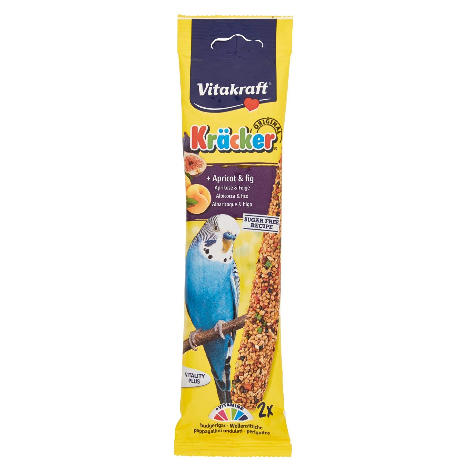 Vitakraft - Kräcker Bars for Parakeets, Apricot and Fig Flavor – 2 x 60 g — image 1
