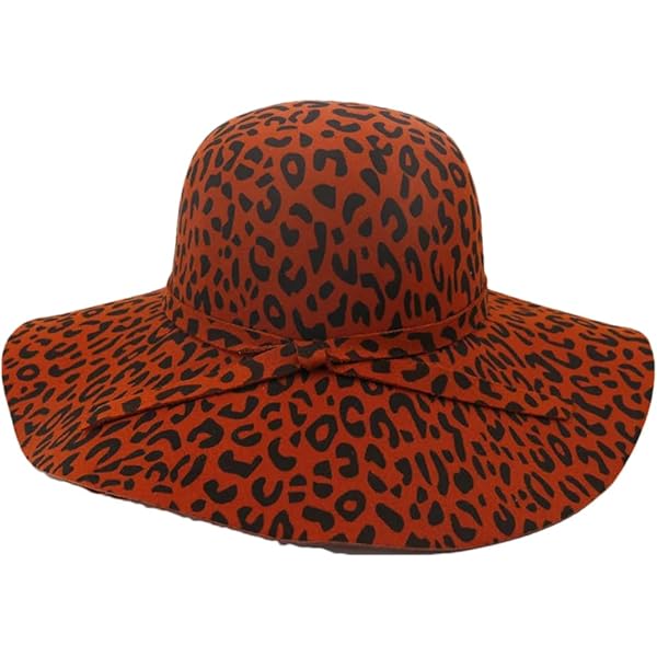 Bongles Classic Jazz Cap - Retro Fedora Hut Mit Leopard-Dekor Für Damen & Herren