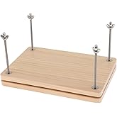 TTETTZ Wooden Bamboo Book Press Portable Handmade Binding Press Machine Kits 11.8x7.9 Inches Nature Plant Flowers Pressing Bi
