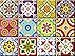 Backsplash Tile Stickers 24PC Set Authentic Traditional Talavera Tiles Stickersl Bathroom & Kitchen Tile Decals Easy to Apply Just Peel and Stick Home Decor 4x4 Inch (Kitchen Decals C55)