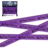 Demonwer Halloween Warning Fright Tape Halloween Purple Scary Tapes Happy Halloween Danger Warning Tape Creepy Scary Decoration for Halloween Outdoor Yard Party Decorations