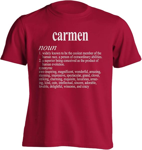 Amazon Funny First Name Gift For Carmen Definition Adult T Shirt